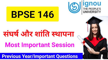 BPSE 146 Previous Year Question | BPSE 146 Conflict Resolution And Peace Building | IGNOU BPSE 186 |