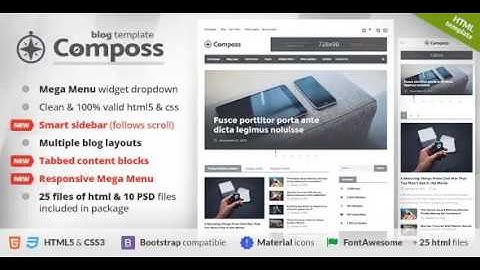 Composs - Elegant Blog, Magazine & News HTML Template | Themeforest Website Templates and Themes
