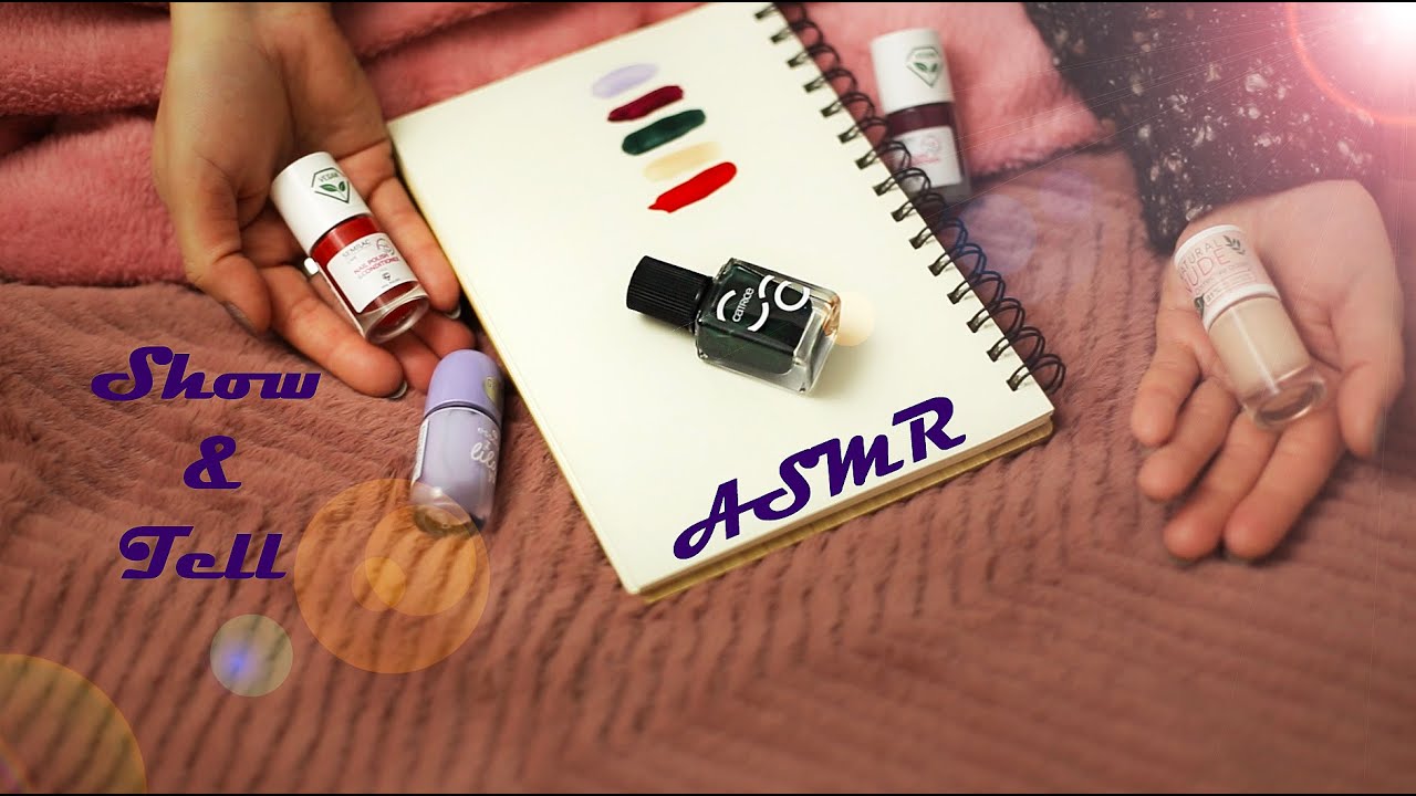 ASMR PO POLSKU 🪻 Nowe kosmetyki otulone szeptem 🌷  Delikatne ostukiwanie przedmiotów 🌛 show&tell 🪻