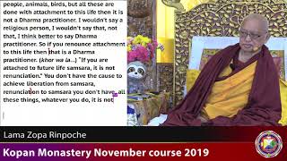 20191211 0900 LZR Kopan - Meditating on emptiness. 12 links and how they tie us. Best meditation