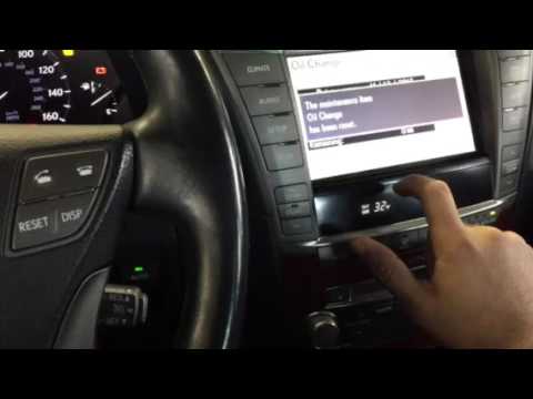 How to reset oil light on radio Lexus LS 460