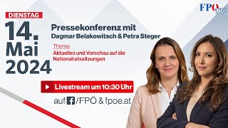 FPÖ-Pressekonferenz: Aktuelles und Vorschau auf die Nationalratssitzungen