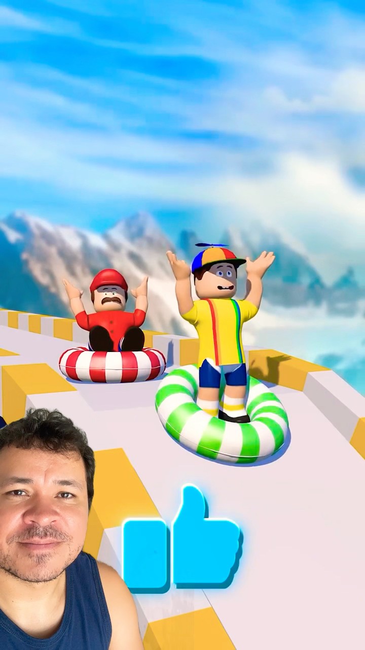 QUANDO VOCÊ TEM MEDO DE DESCER NO TOBOGÃ DO PARQUE AQUÁTICO #mayumigames #roblox #shortsvideo