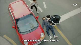 Woo-Sik pass out due to his fever (Waikiki 2 E15) Kdrama hurt scene/fainted/collapse/sick male lead