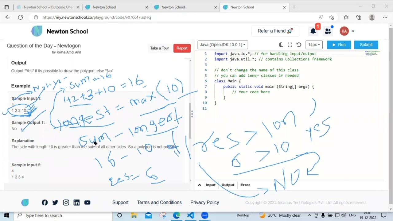 Newtogon - Question of the day | Newton School - 18/12/2022