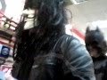 Guy fawkes and batman at the mall