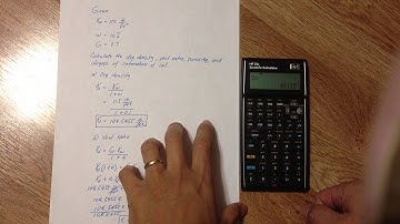 Tutorial on how to use HP 35s solving dry density, void ratio,  porosity, & degree of saturation