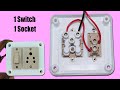 Electrical Board Wiring Single Switch Single Socket Connection | 220v Ac Junction Box