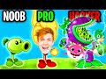 Can We Go NOOB vs PRO vs HACKER In PLANTS vs ZOMBIES!? (NIGHT MODE!)