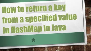 How to return a key from a specified value in HashMap in Java
