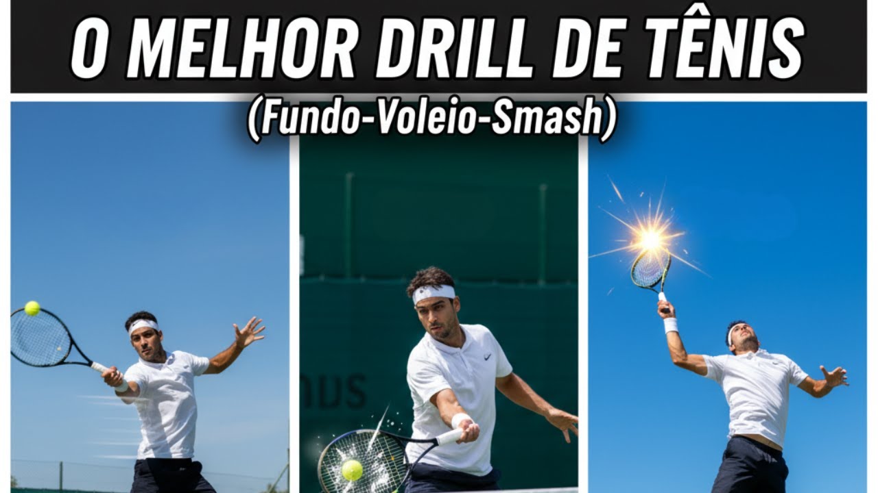 O MELHOR Drill de Tênis (Fundo-Voleio-Smash) | O Segredo Revelado