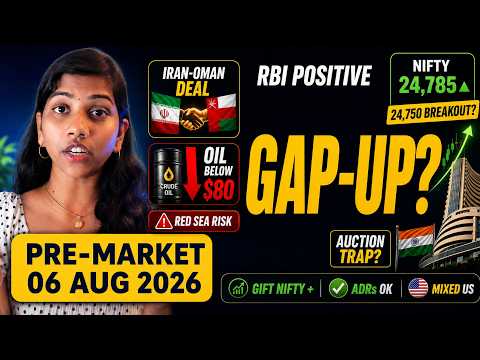 Iran–Oman Deal Today - Will Nifty Open With a Big Gap-Up? #nifty Pre Market report & 06 Aug 2026