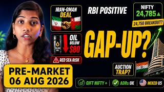 Iran–Oman Deal Today - Will Nifty Open With a Big Gap-Up? #nifty Pre Market report & 06 Aug 2026