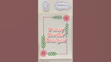 EASY BORDER DESIGNS/PROJECT WORK DESIGNS/CORNER AND SIDE BORDER DESIGN #borderdesigns #shorts #viral