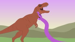 Tyrannosaurus Rex vs. Titanoboa | Animation