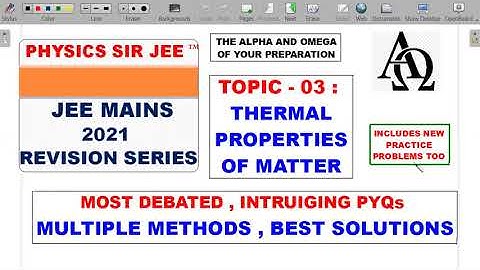 JEE MAIN 2024 PHYSICS REVISION SERIES TOPIC-3 THERMAL PROPERTIES |HEAT PYQs SOLUTIONS BEST STRATEGY
