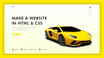 How To Make A Website With Car Animation Using HTML And CSS