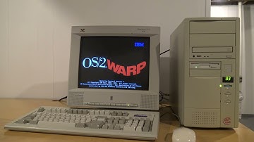 OS/2 Warp 3 booting up in the Retro 1995 PC Pentium Overdrive startup sound in the BACKROOMS