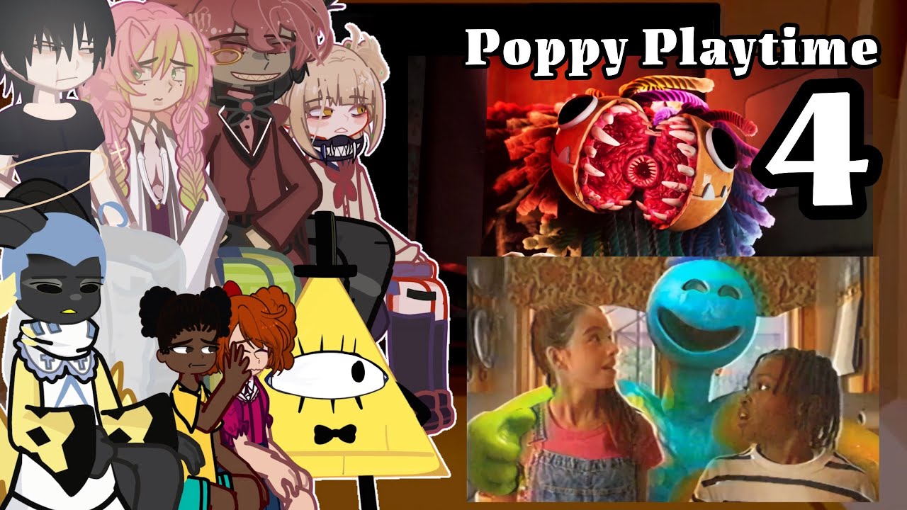 Fandoms react to POPPY PLAYTIME CHAPTER 4 Gacha react TikTok # ...