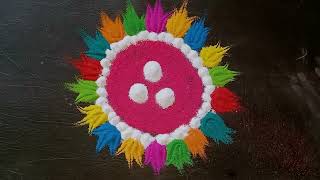 Simple Diwali Rangoli Design L दवल रगल डजइन L Rangoli For Diwali L Deepavali Rangoli Designs