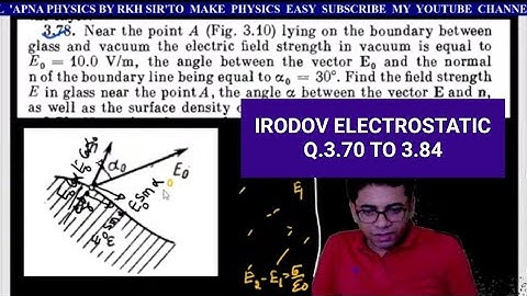 IRODOV ELECTROSTATIC Q.3. 70 TO 3.80 by RKH SIR