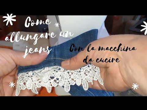 come allungare un jeans con la macchina da cucire, ( leggete le info) -  YouTube