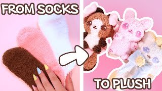 How I Made Socks Into Diy Plushies Sock Plushies