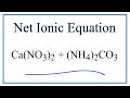 Net Ionic Equations and Spectator Ions