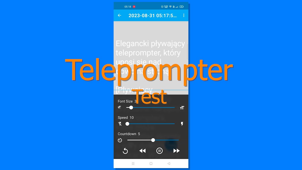 Teleprompter Test YouTube