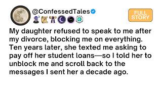 My daughter refused to speak to me after my divorce, blocking me on everything. Ten years later...