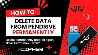 How to delete data from pendrive permanently | Guide to permanently Wipe a USB Drive 2024