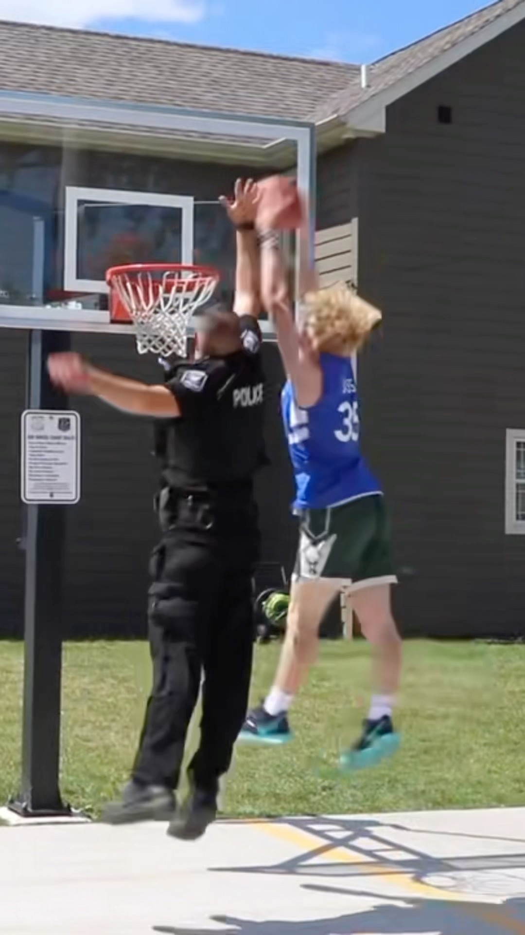 Police Officer Gets DUNKED On!