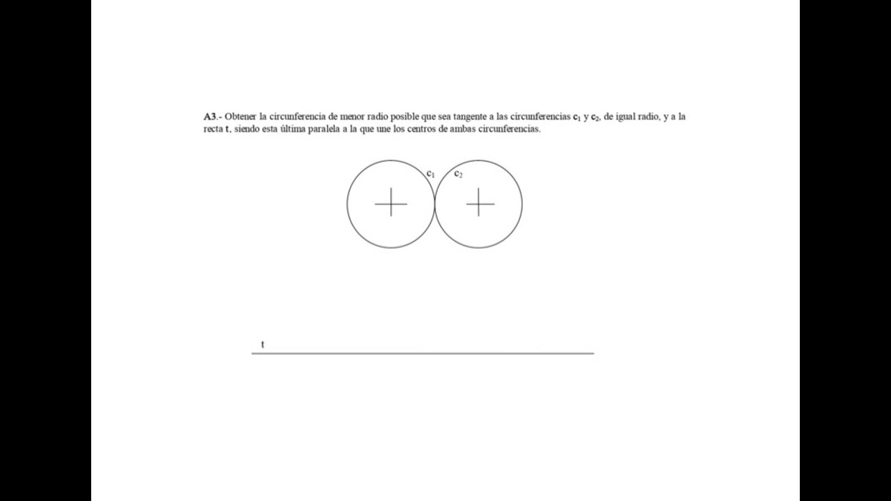 Ejercicio EVAU Madrid 2008 Modelo A3 (Tangencia Apolonio Potencia)