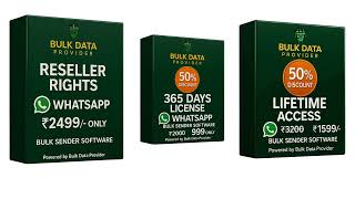 🚀 WhatsApp Bulk Message Sender @ ₹999 Only | 50% OFF | Lifetime License | Bulk Data Provider