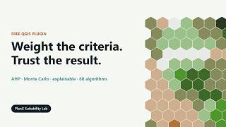 PlanX Suitability Lab for QGIS - AHP, Monte Carlo & Explainable Land Suitability Analysis
