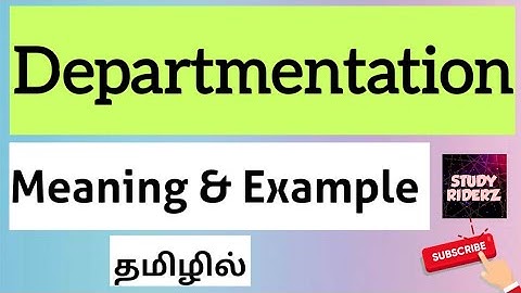 Departmentmentation | Meaning & Example | Management |  @StudyRiderz