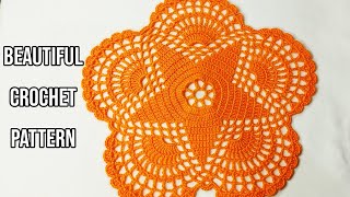 Crochet Design ( Thalposh / Table Cloth / Placemat / Doily ) in Hindi & Urdu - Woolen Craft 167