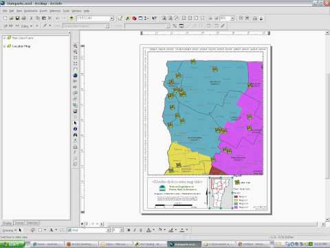 Map documents, data frames and layers