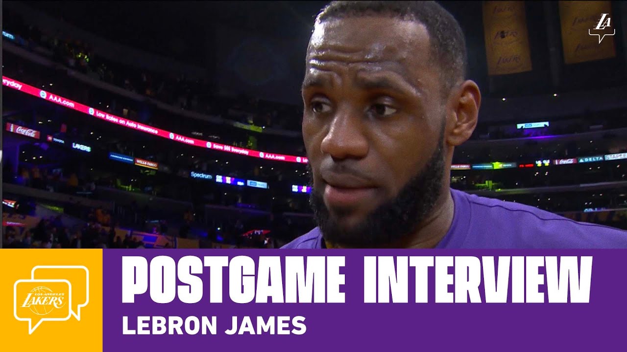 Lakers Postgame Walk-off: LeBron James (1/13/20) - YouTube