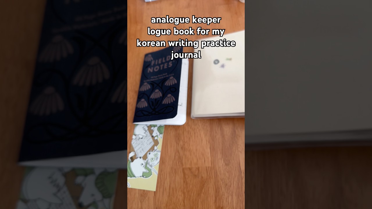 analogue keeper logue book is perfect for practicing 한글