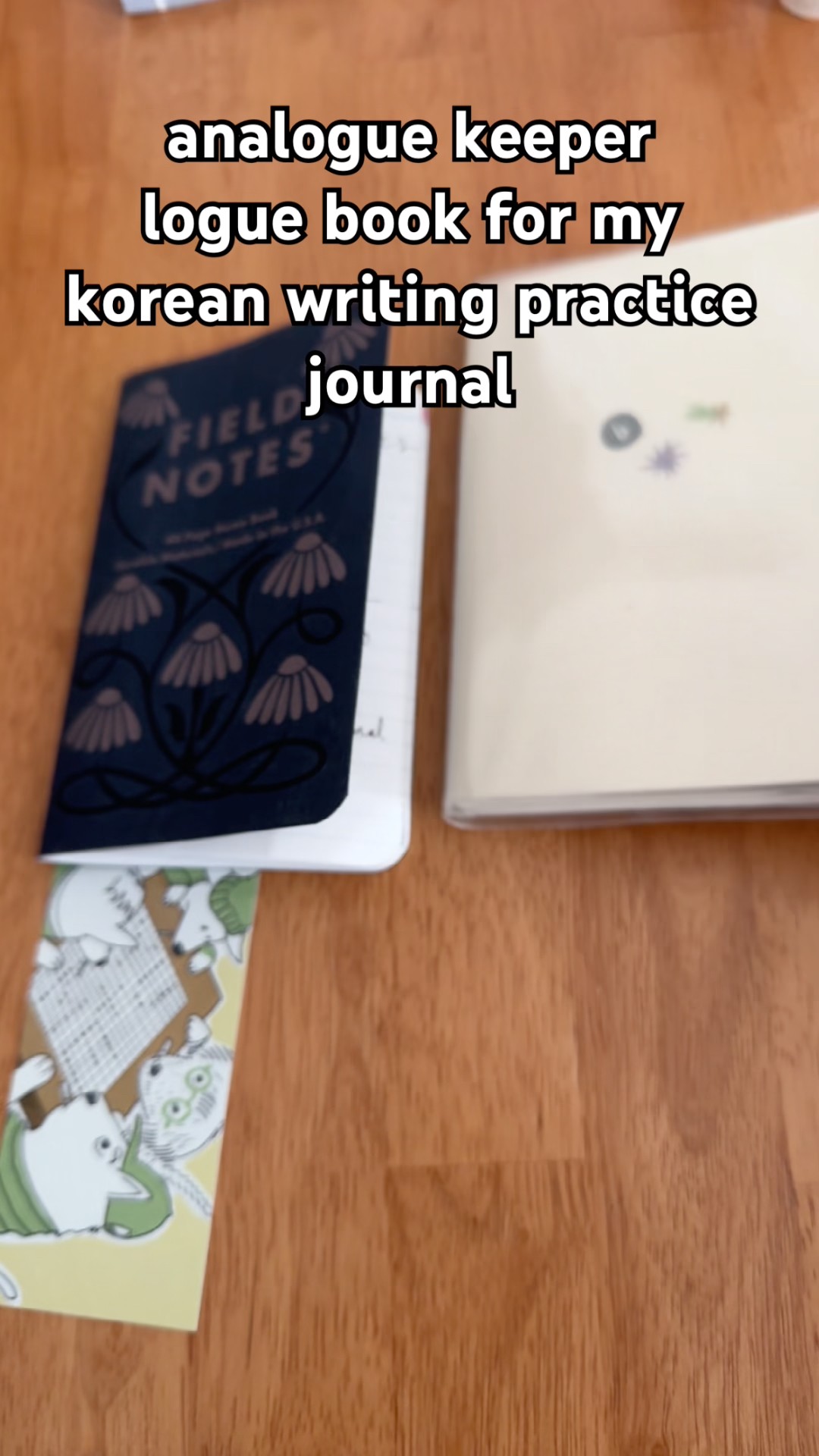 analogue keeper logue book is perfect for practicing 한글