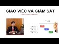 Kỹ năng giao việc và giám sát công việc