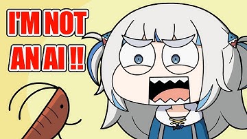 Gura tried to prove she is not an AI...【Hololive Animation｜Eng sub】