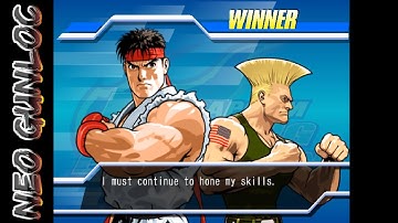 CAPCOM FIGHTING EVOLUTION - Ryu / Guile - Arcade Mode