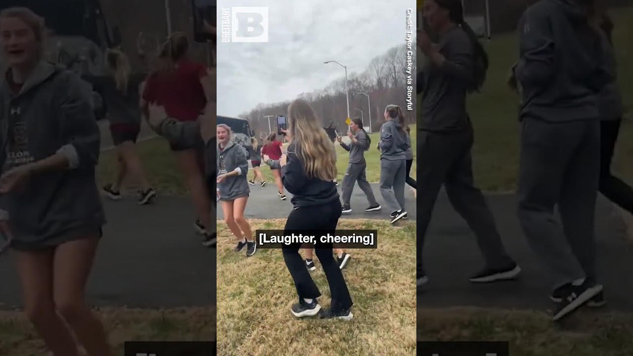 Women's Sports Team Shows Off TRUE GIRL POWER Pushing Bus Unstuck