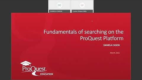 Discovering ProQuest Medical Resources: Fundamentals of searching on the ProQuest platform