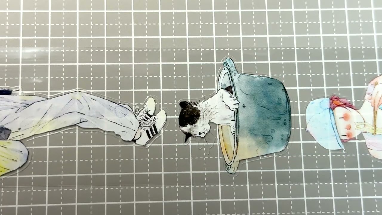 dingding】49#小確幸-PET透明(ダイカット) - 沼のオアシス 海外マステ