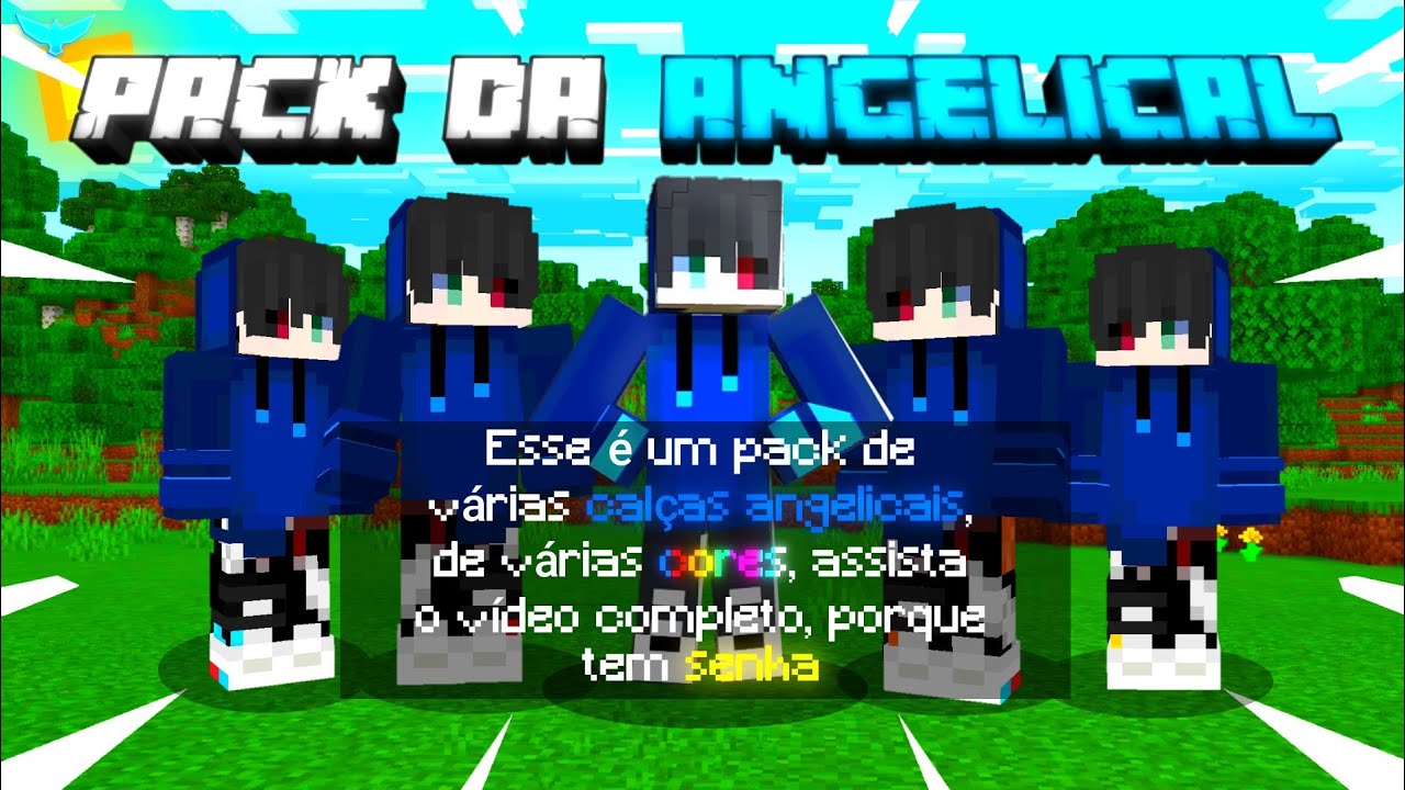 ATUALIZADO 2022* 🔥PACK DE TODAS AS CALÇAS ANGELICAIS - MINECRAFT - Fabian  