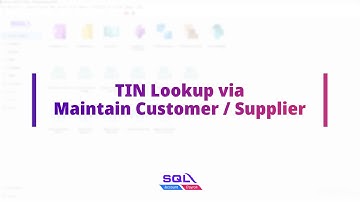 TIN Lookup via Maintain Customer