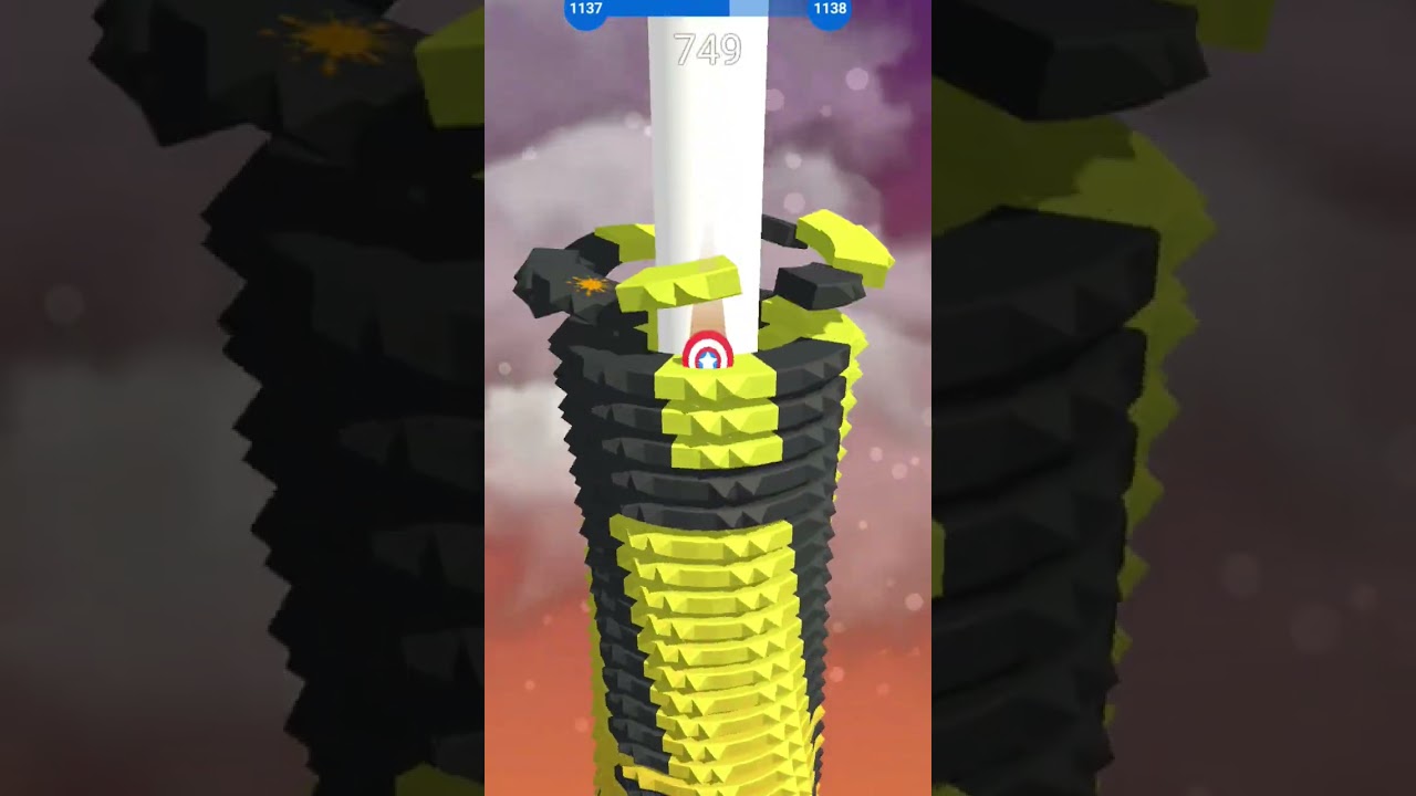 Stack Ball Gameplay Level Up 1138 Completed 